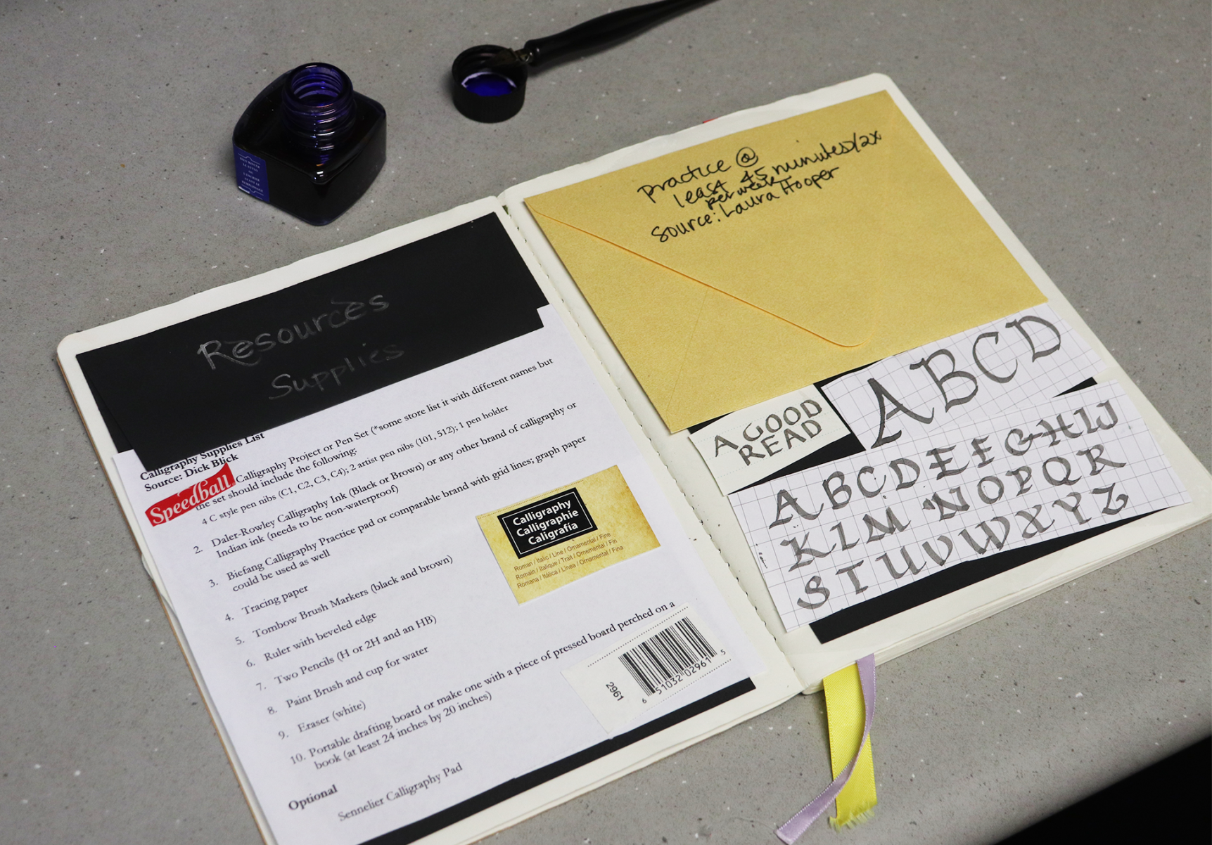 Lisa Lenoir displays one of her notebooks,